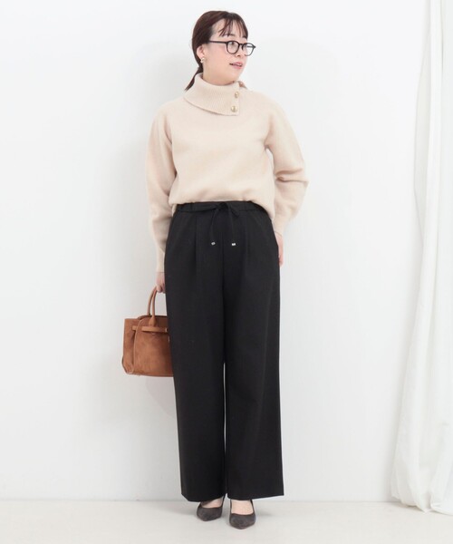 MICO COULIER（ミコクリエ）の「両面起毛2WAYストレッチイージーパンツ（その他パンツ・レディース・グレー系その他/ブラウン/ネイビー・36/38）」の16枚目の写真