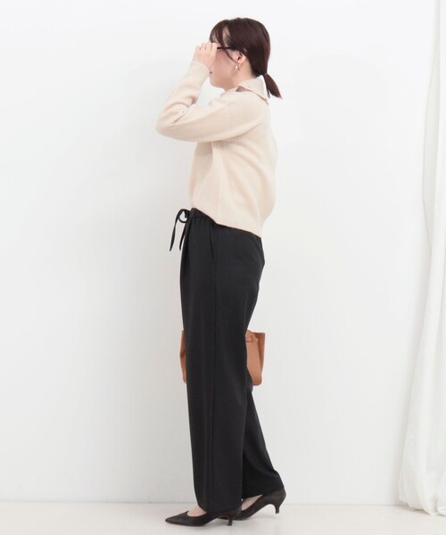 MICO COULIER（ミコクリエ）の「両面起毛2WAYストレッチイージーパンツ（その他パンツ・レディース・グレー系その他/ブラウン/ネイビー・36/38）」の19枚目の写真