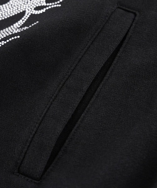 SUPPLIER(サプライヤー)の「A'GEM/9 × .kom 『SUPPLIER/サプライヤー』 Fire Skeleton Rhinestone Zip Hoodie/ファイヤースケルトン ラインストーン ジップアップパーカー(パーカー・メンズ・ブラック/グレー・L/M)」の7枚目の写真