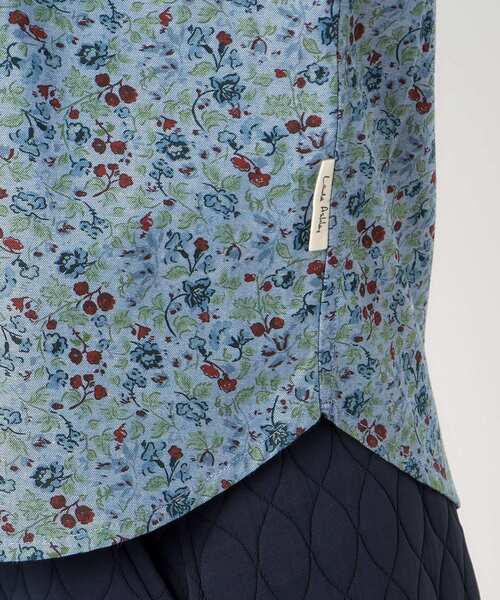 LAURA ASHLEY(ローラアシュレイ)の「【コットン100%/ワンマイルウエア】ロサ サンクタ柄 ダンガリーブラウス(シャツ/ブラウス・レディース・ブルー系・40/38)」の7枚目の写真