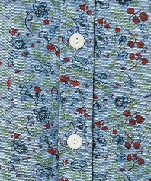 LAURA ASHLEY(ローラアシュレイ)の「【コットン100%/ワンマイルウエア】ロサ サンクタ柄 ダンガリーブラウス(シャツ/ブラウス・レディース・ブルー系・40/38)」の8枚目の写真