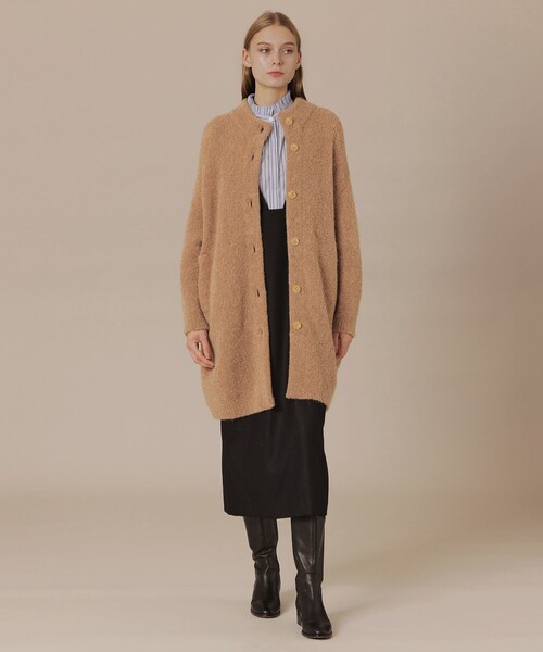 MACKINTOSH LONDON(マッキントッシュ ロンドン)の「アルパカループロングカーディガン(カーディガン/ボレロ・レディース・ネイビー/ブラウン・38)」の4枚目の写真