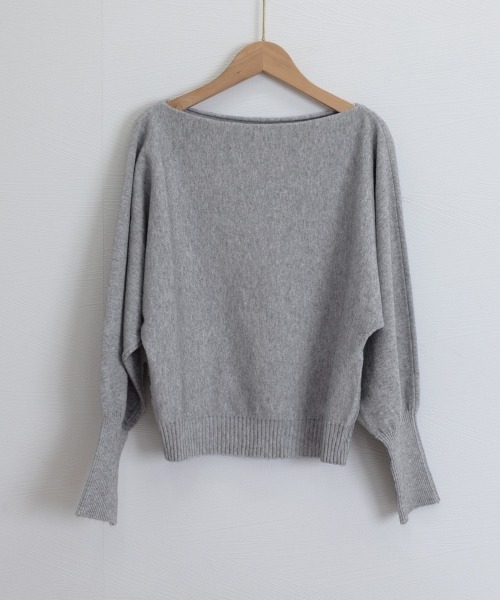 Miniministore(ミニミニストア)の「ボートネックニットトップスオフショルダー(ニット/セーター・レディース・アイボリー/ブラック/グレー/ベージュ/ブラウン/ピンク/ワインレッド・FREE)」の13枚目の写真