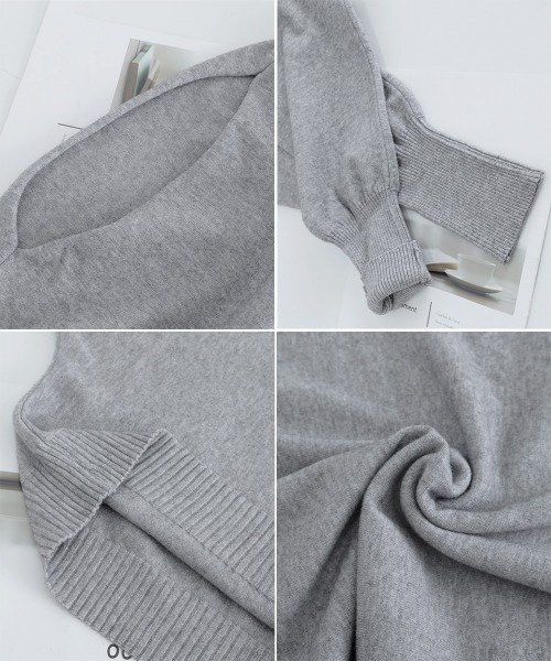Miniministore(ミニミニストア)の「ボートネックニットトップスオフショルダー(ニット/セーター・レディース・アイボリー/ブラック/グレー/ベージュ/ブラウン/ピンク/ワインレッド・FREE)」の14枚目の写真