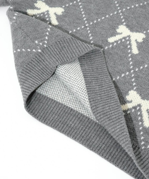 flower（フラワー）の「ダーリンリボンニット（ニット/セーター・レディース・ネイビー/グレー・FREE）」の14枚目の写真