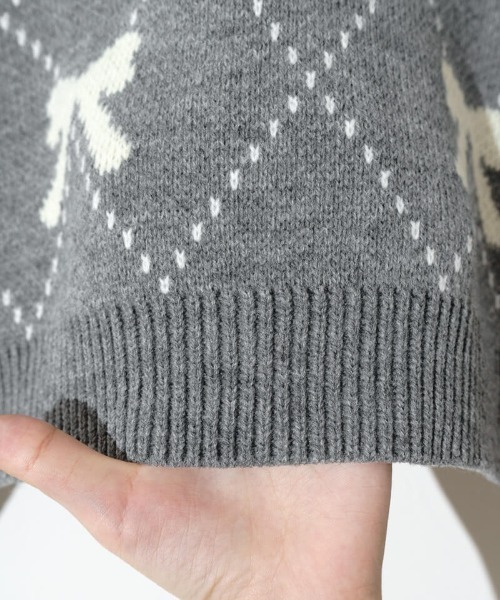 flower（フラワー）の「ダーリンリボンニット（ニット/セーター・レディース・ネイビー/グレー・FREE）」の15枚目の写真