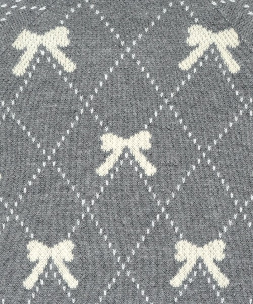 flower（フラワー）の「ダーリンリボンニット（ニット/セーター・レディース・ネイビー/グレー・FREE）」の16枚目の写真