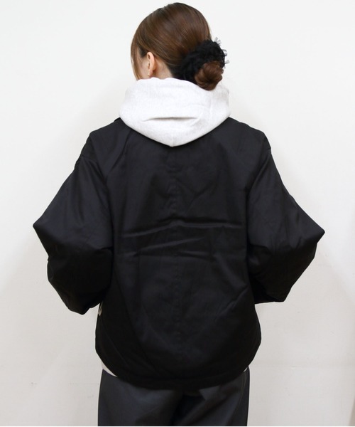 GYMPHLEX（ジムフレックス）の「GYMPHLEX/ジムフレックス　ショートコート　A0722（ブルゾン・レディース・ベージュ/ブラック・14）」の14枚目の写真