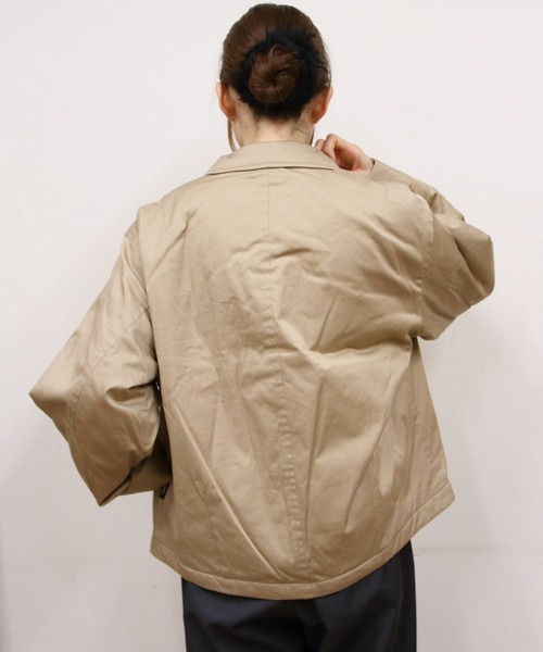 GYMPHLEX（ジムフレックス）の「GYMPHLEX/ジムフレックス　ショートコート　A0722（ブルゾン・レディース・ベージュ/ブラック・14）」の8枚目の写真