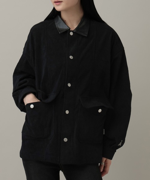 ALAND（エーランド）の「【UNISEX】ALAND／コーデュロイジャケット（ブルゾン・レディース・キャメル/ブラック・SMALL/LARGE）」の2枚目の写真