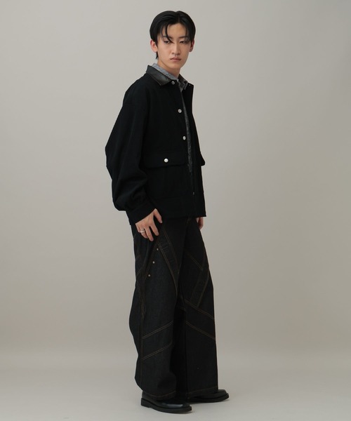 ALAND（エーランド）の「【UNISEX】ALAND／コーデュロイジャケット（ブルゾン・レディース・キャメル/ブラック・SMALL/LARGE）」の7枚目の写真