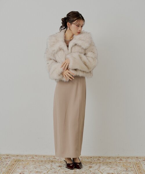 セール】【SALON by Chico】フリルデザインタイトロングワンピ