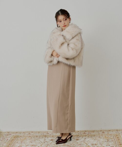 セール】【SALON by Chico】フリルデザインタイトロングワンピ