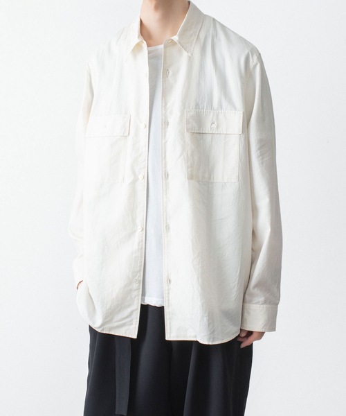 ATTACHMENT（アタッチメント）の「CO/TEN ジャガードローン パッチポケット L/S SHIRT / CO/TEN JACQUARD LAWN PATCH POCKET L/S SHIRT（シャツ/ブラウス・メンズ・ライトブルー/グレー/オフホワイト・3/2/1）」の20枚目の写真