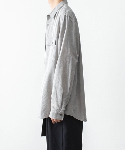 ATTACHMENT（アタッチメント）の「CO/TEN ジャガードローン パッチポケット L/S SHIRT / CO/TEN JACQUARD LAWN PATCH POCKET L/S SHIRT（シャツ/ブラウス・メンズ・ライトブルー/グレー/オフホワイト・3/2/1）」の13枚目の写真