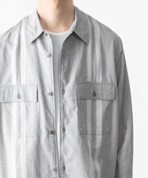 ATTACHMENT（アタッチメント）の「CO/TEN ジャガードローン パッチポケット L/S SHIRT / CO/TEN JACQUARD LAWN PATCH POCKET L/S SHIRT（シャツ/ブラウス・メンズ・ライトブルー/グレー/オフホワイト・3/2/1）」の15枚目の写真