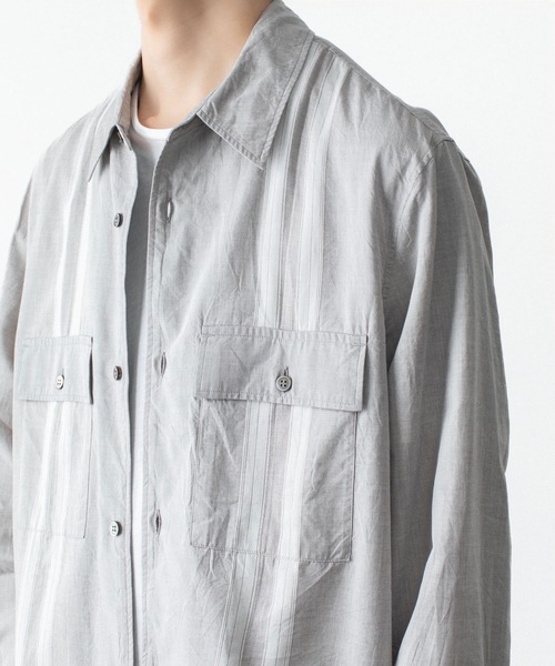 ATTACHMENT（アタッチメント）の「CO/TEN ジャガードローン パッチポケット L/S SHIRT / CO/TEN JACQUARD LAWN PATCH POCKET L/S SHIRT（シャツ/ブラウス・メンズ・ライトブルー/グレー/オフホワイト・3/2/1）」の16枚目の写真