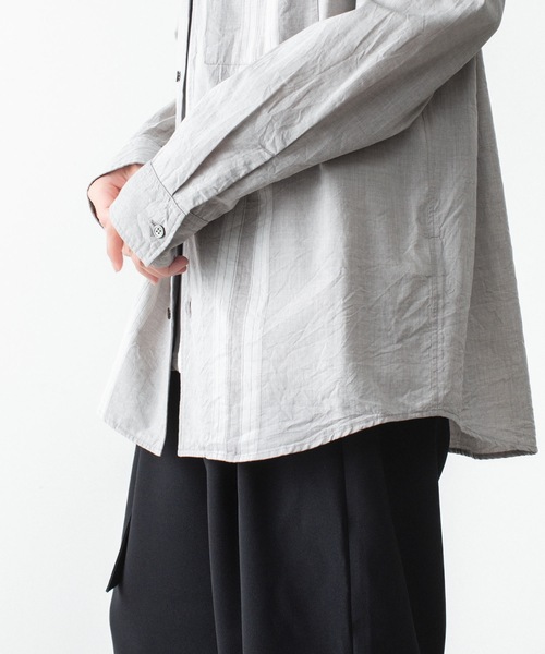 ATTACHMENT（アタッチメント）の「CO/TEN ジャガードローン パッチポケット L/S SHIRT / CO/TEN JACQUARD LAWN PATCH POCKET L/S SHIRT（シャツ/ブラウス・メンズ・ライトブルー/グレー/オフホワイト・3/2/1）」の17枚目の写真