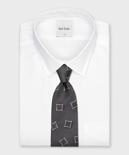 Paul Smith(ポールスミス)の「ランダムスクエア タイ【250073 552MJ】(ネクタイ・メンズ・ダークブラウン/ネイビー/ダークグレー・FREE)」の5枚目の写真