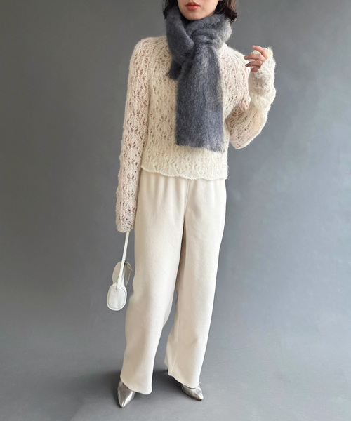 EDIT. FOR LULU（エディットフォールル）の「【MANTAS EZCARAY/マンタス エスカライ】マフラー（マフラー・レディース・チャコールグレー・FREE）」の4枚目の写真