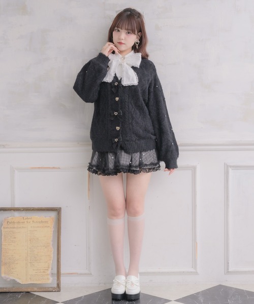 ROJITA（ロジータ）の「ハートチャームリボンローファー（ローファー・レディース・ホワイト/ブラック・SMALL/MEDIUM/LARGE）」の8枚目の写真