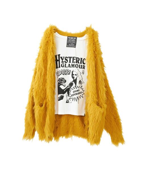 HYSTERIC GLAMOUR（ヒステリックグラマー）の「SOUND EXPERIENCE カーディガン（カーディガン/ボレロ・レディース・ブラック/イエロー/グリーン・FREE）」の5枚目の写真