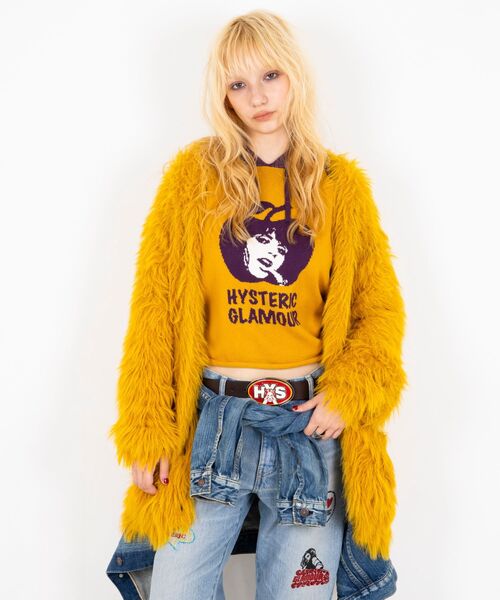HYSTERIC GLAMOUR（ヒステリックグラマー）の「SOUND EXPERIENCE カーディガン（カーディガン/ボレロ・レディース・ブラック/イエロー/グリーン・FREE）」の6枚目の写真