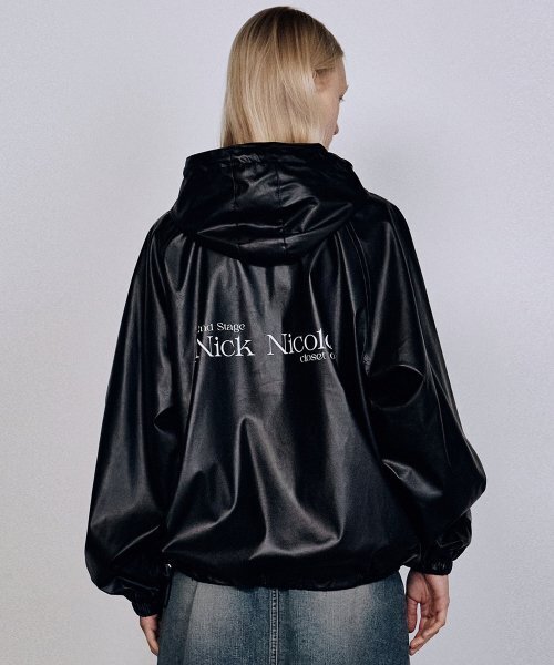 NICK&NICOLE(ニックアンドニコール)の「UNIQUE GLOSSY LEATHER JACKET_BLACK(ライダースジャケット・レディース・その他・FREE)」の1枚目の写真