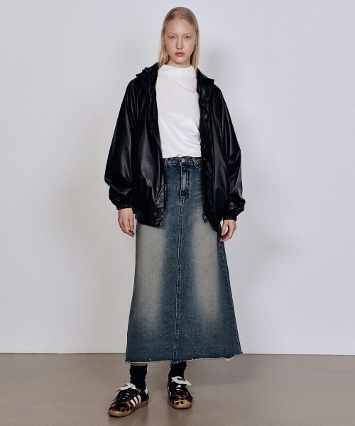NICK&NICOLE(ニックアンドニコール)の「UNIQUE GLOSSY LEATHER JACKET_BLACK(ライダースジャケット・レディース・その他・FREE)」の4枚目の写真