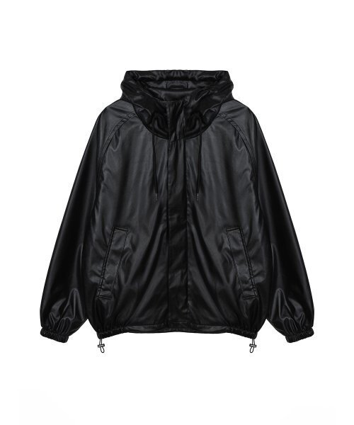 NICK&NICOLE(ニックアンドニコール)の「UNIQUE GLOSSY LEATHER JACKET_BLACK(ライダースジャケット・レディース・その他・FREE)」の5枚目の写真