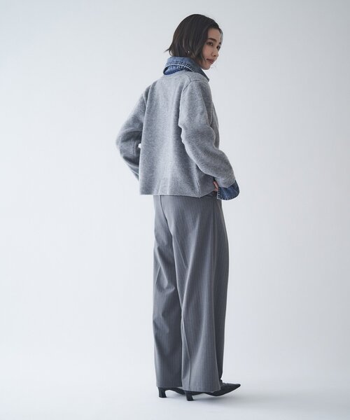 Remind me and forever（リマインドミーアンドフォーエバー）の「【WEB限定】【nane】デニムドッキングカーディガン（カーディガン/ボレロ・レディース・グレー/チャコールグレー/ブラウン/ネイビー・FREE）」の15枚目の写真