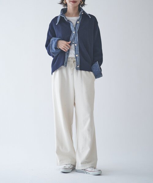 【まろんさま専用】Mia ドッキングデニムカーディガン WEB限定】【nane】デニムドッキングカーディガン（カーディガン/ボレロ