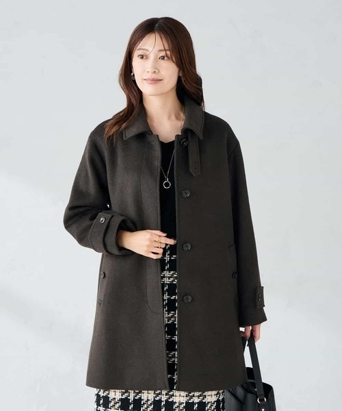 a.v.v(アーヴェヴェ)の「ステンカラーミディコート(その他アウター・レディース・ブラック/チャコールグレー/ブラウン・38/40/36)」の3枚目の写真