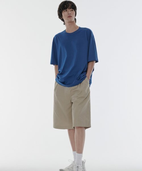 MUSINSA STANDARD（ムシンサスタンダード）の「[クールタンダード] オーバーサイズクルーネックTシャツ [ブルー]（Tシャツ/カットソー・メンズ・その他・LARGE/X-LARGE/XX-LARGE/XXX-LARGE）」の2枚目の写真
