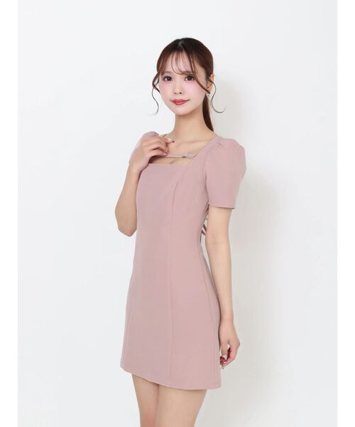 EATME（イートミー）の「パフスリーブレースアップミニワンピース（ワンピース・レディース・ピンク/オレンジ/ブラック・SMALL/MEDIUM）」の18枚目の写真