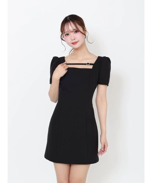 EATME（イートミー）の「パフスリーブレースアップミニワンピース（ワンピース・レディース・ピンク/オレンジ/ブラック・SMALL/MEDIUM）」の19枚目の写真