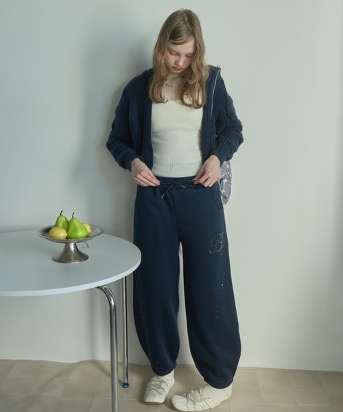 Birthday room（バースデイルーム）の「ケーブルニットダブルジップパーカー/Cable knit double zip hoodie（パーカー・レディース・グレー/アイボリー/ネイビー・FREE）」の18枚目の写真