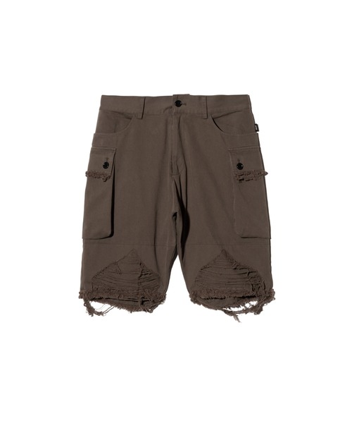 glamb（グラム）の「Crush Cargo Shorts / クラッシュカーゴショーツ（カーゴパンツ・メンズ・ブラック/カーキ・S/M/L）」の4枚目の写真