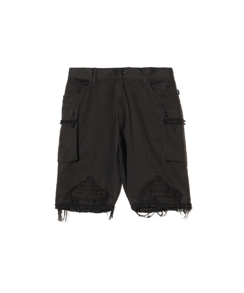 glamb（グラム）の「Crush Cargo Shorts / クラッシュカーゴショーツ（カーゴパンツ・メンズ・ブラック/カーキ・S/M/L）」の3枚目の写真