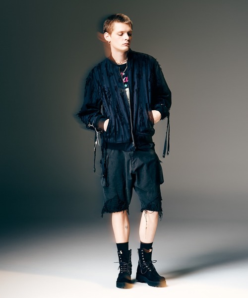 glamb（グラム）の「Crush Cargo Shorts / クラッシュカーゴショーツ（カーゴパンツ・メンズ・ブラック/カーキ・S/M/L）」の15枚目の写真