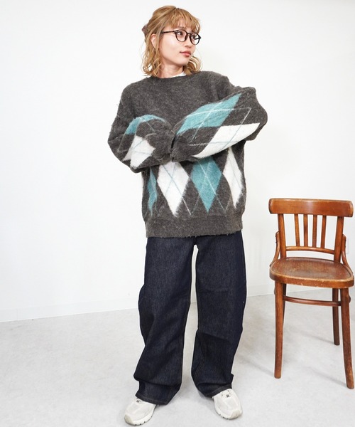 gossara（ゴサラ）の「アーガイルニットPO（ニット/セーター・レディース・グレー/ブラウン/ネイビー・FREE）」の10枚目の写真