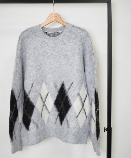 gossara（ゴサラ）の「アーガイルニットPO（ニット/セーター・レディース・グレー/ブラウン/ネイビー・FREE）」の15枚目の写真