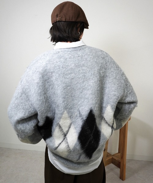 gossara（ゴサラ）の「アーガイルニットPO（ニット/セーター・レディース・グレー/ブラウン/ネイビー・FREE）」の12枚目の写真