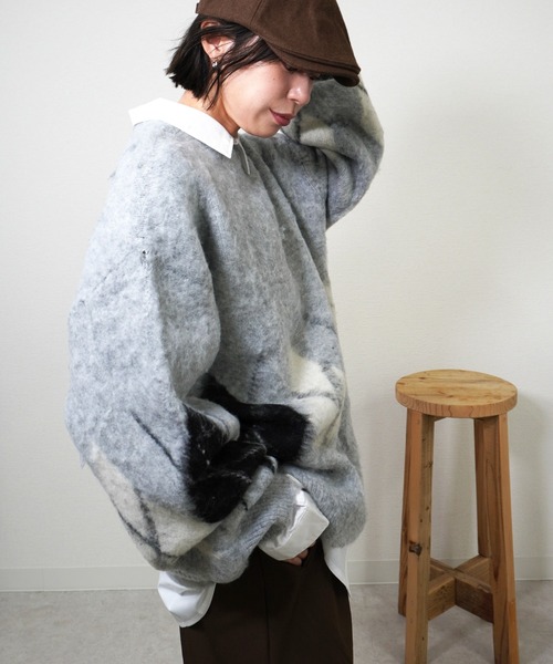 gossara（ゴサラ）の「アーガイルニットPO（ニット/セーター・レディース・グレー/ブラウン/ネイビー・FREE）」の13枚目の写真