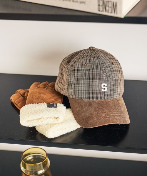 studio CLIP(スタディオクリップ)の「チェックバイカラーロゴCAP(キャップ・レディース・ブラウン/ネイビー・FREE)」の2枚目の写真