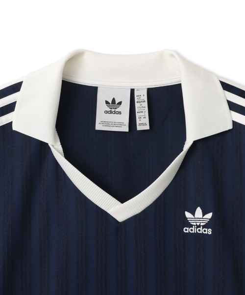 adidas(アディダス)の「adidas ADICOLOR PIQUE FOOTBALL LONG SLEEVE / アディダス アディカラー ピケ フットボール ロングスリーブ(ジャージ・メンズ・ネイビー・XXL/XL/M/L/S)」の2枚目の写真