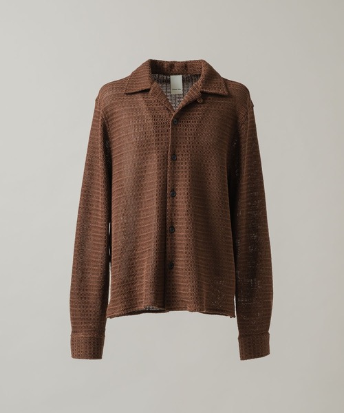 CASPER JOHN（キャスパージョン）の「Wave knit shirts/ウェーブニットシャツ（シャツ/ブラウス・メンズ・ブラック/ピンク/ブラウン/ホワイト/ミント・SMALL/X-SMALL/LARGE/MEDIUM）」の21枚目の写真