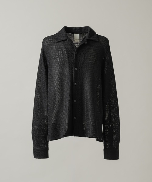 CASPER JOHN（キャスパージョン）の「Wave knit shirts/ウェーブニットシャツ（シャツ/ブラウス・メンズ・ブラック/ピンク/ブラウン/ホワイト/ミント・SMALL/X-SMALL/LARGE/MEDIUM）」の6枚目の写真