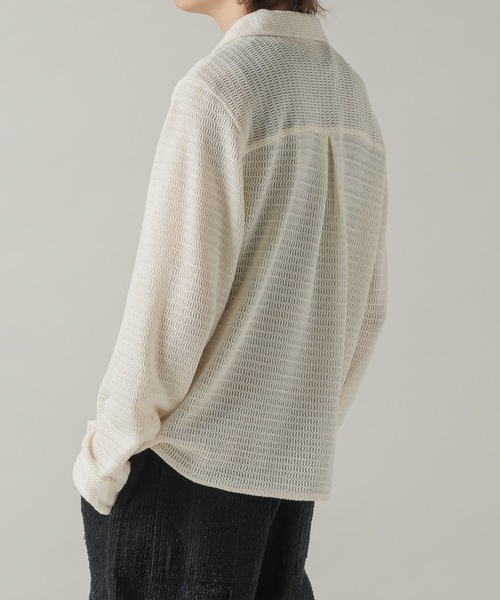 CASPER JOHN（キャスパージョン）の「Wave knit shirts/ウェーブニットシャツ（シャツ/ブラウス・メンズ・ブラック/ピンク/ブラウン/ホワイト/ミント・SMALL/X-SMALL/LARGE/MEDIUM）」の22枚目の写真