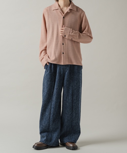 CASPER JOHN（キャスパージョン）の「Wave knit shirts/ウェーブニットシャツ（シャツ/ブラウス・メンズ・ブラック/ピンク/ブラウン/ホワイト/ミント・SMALL/X-SMALL/LARGE/MEDIUM）」の18枚目の写真